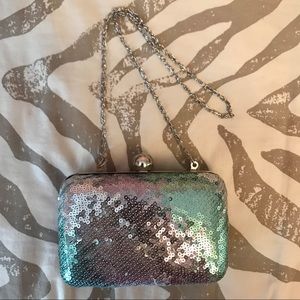 Iridescent Sequin Dress Bag or Clutch